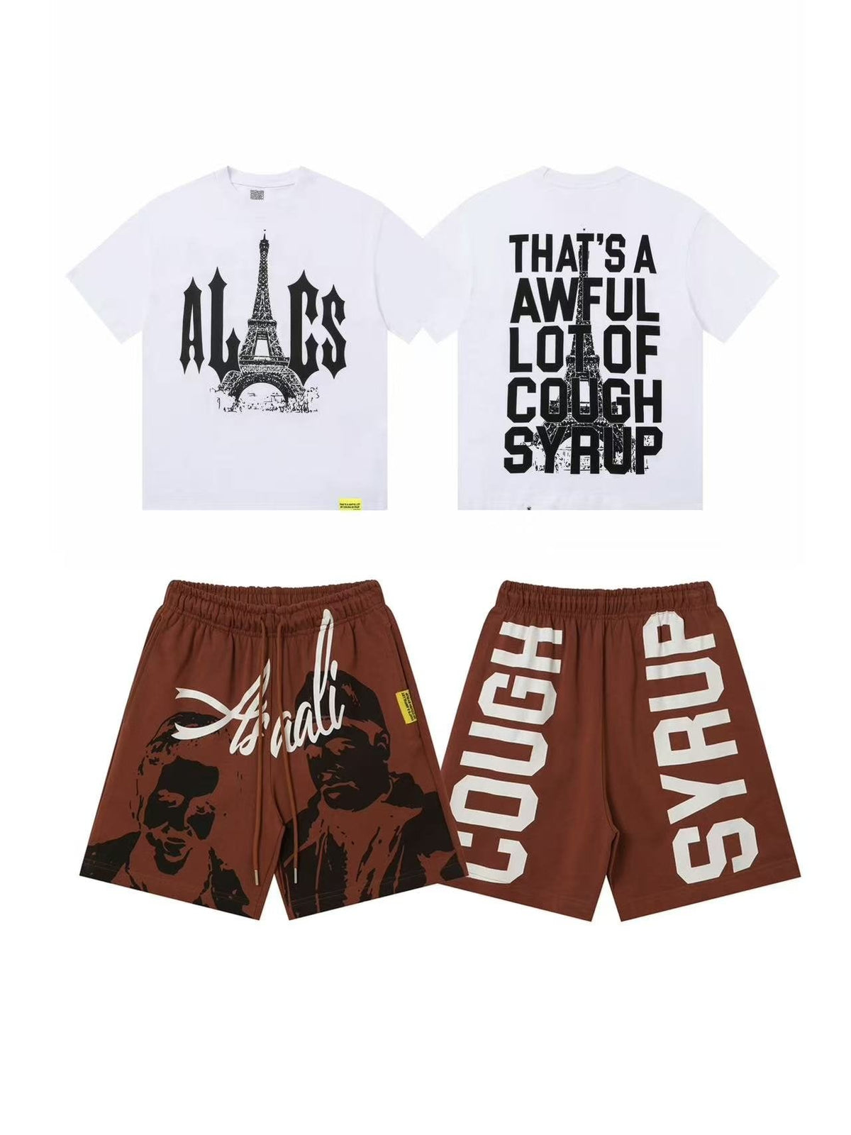 THAT'S A AWFUL LOT OF COUGH SYRUP Paris Eiffel Graphic Short-Sleeve Set ¡ª front