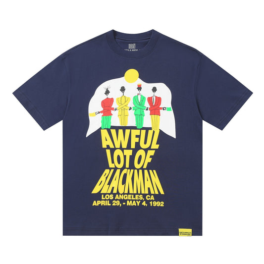 THAT'S A AWFUL LOT OF COUGH SYRUP Navy Graphic Short-Sleeve T-Shirt ¡ª hero