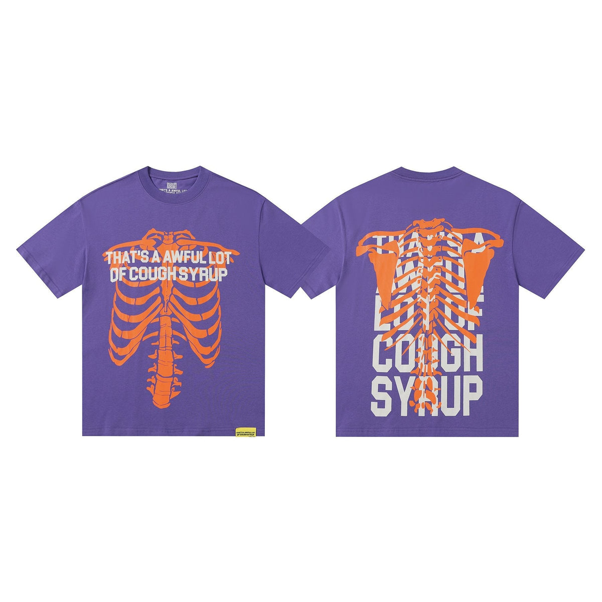 THAT'S A AWFUL LOT OF COUGH SYRUP Ribcage Graphic T-Shirt ¡ª front