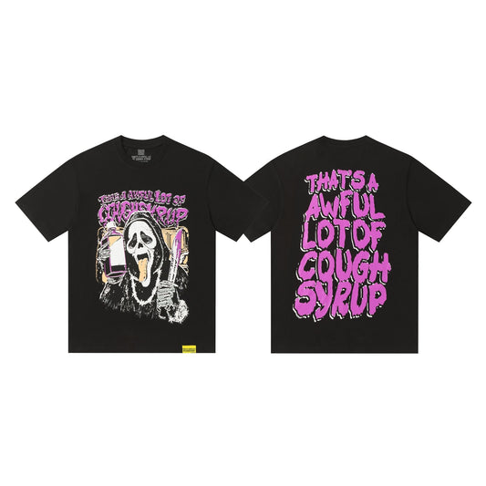 THAT'S A AWFUL LOT OF COUGH SYRUP Black Front & Back Graphic T-Shirt ¡ª hero