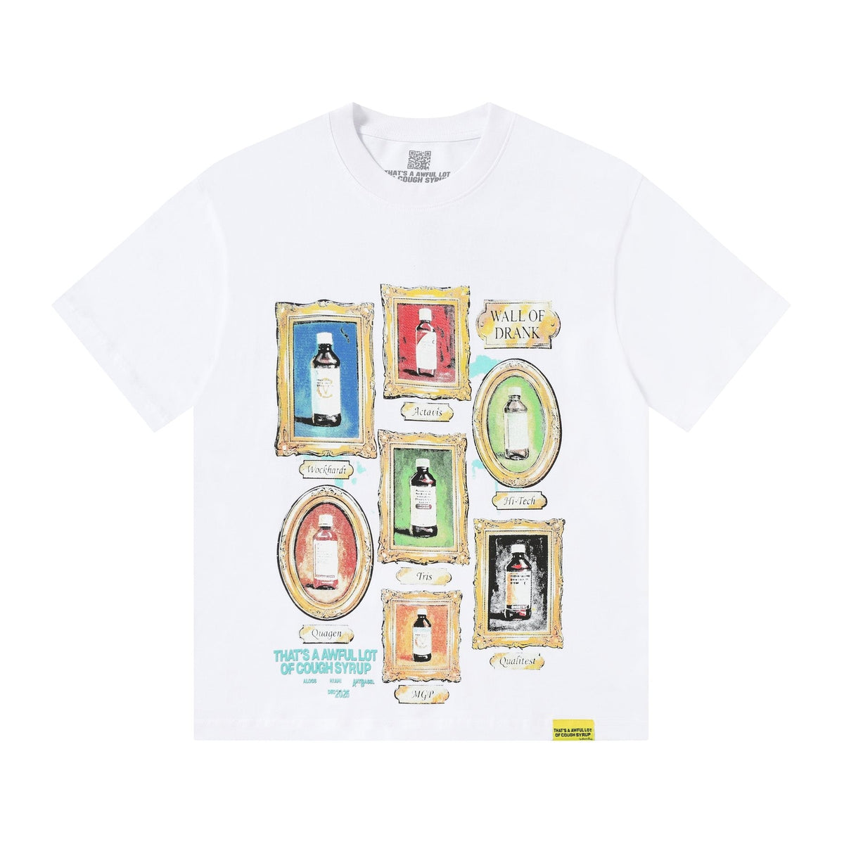 THAT'S A AWFUL LOT OF COUGH SYRUP Bottle Graphic T-Shirt ¡ª front