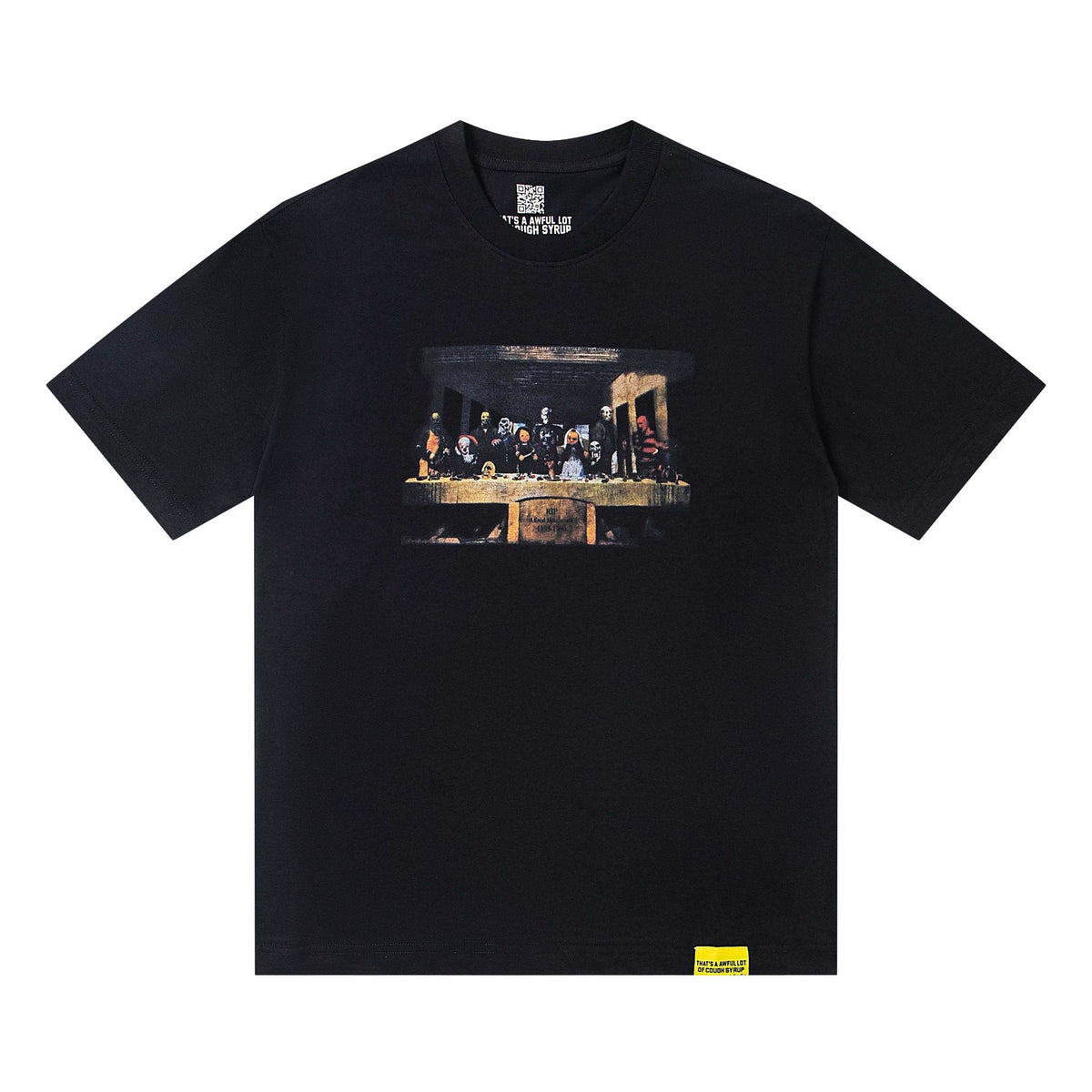 THAT'S A AWFUL LOT OF COUGH SYRUP Black Back-Print Short-Sleeve T-Shirt ¡ª hero