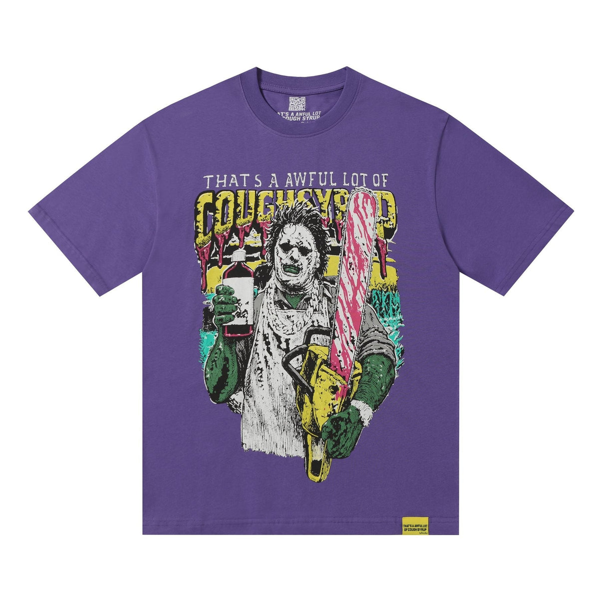 THAT'S A AWFUL LOT OF COUGH SYRUP Distressed Graphic T-Shirt ¡ª front