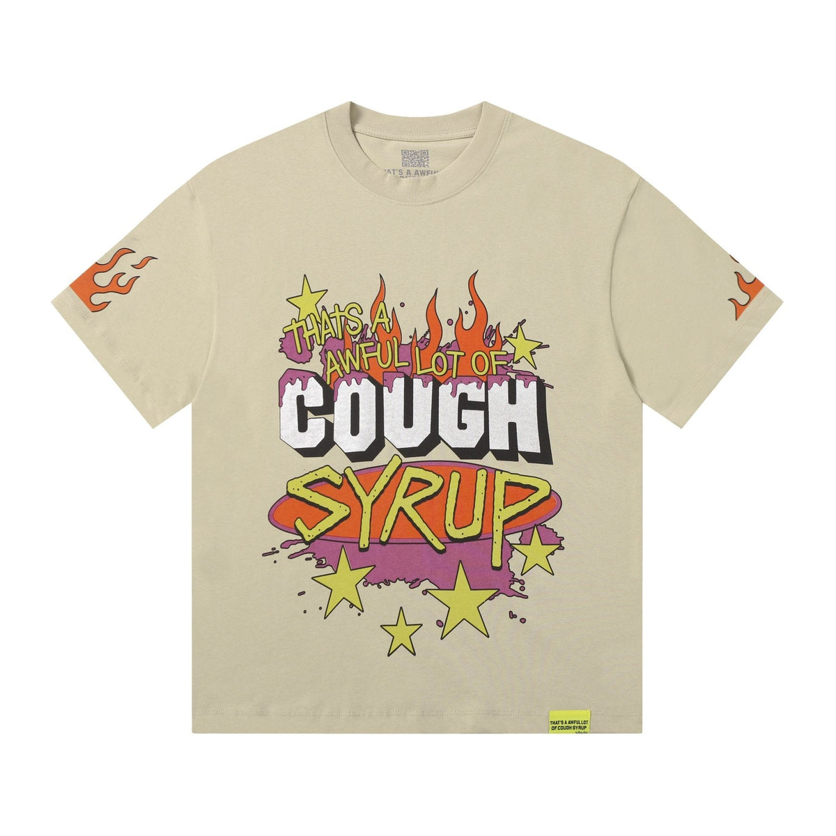 THAT'S A AWFUL LOT OF COUGH SYRUP Flame Graphic Short-Sleeve T-Shirt ¡ª front