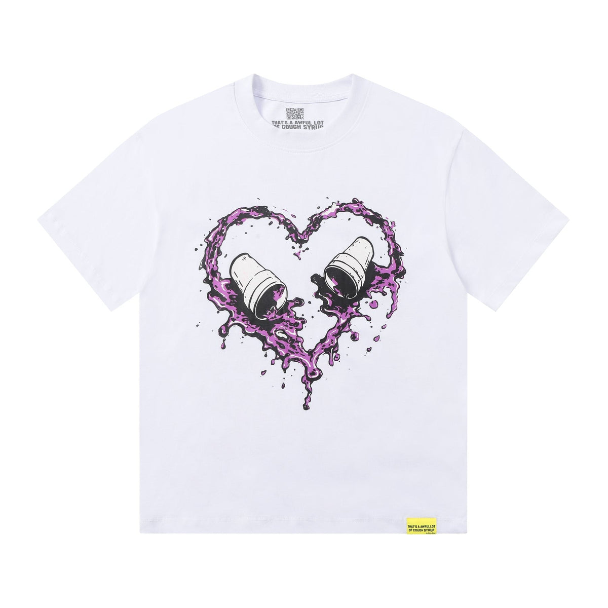 THAT'S A AWFUL LOT OF COUGH SYRUP Purple Front and Back Graphic T-Shirt ¡ª front
