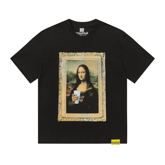 THAT'S A AWFUL LOT OF COUGH SYRUP Mona Lisa Graphic Short-Sleeve T-Shirt ¡ª hero