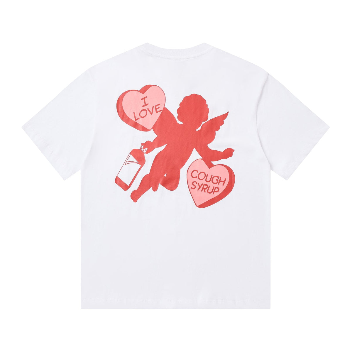 THAT'S A AWFUL LOT OF COUGH SYRUP Cupid Heart Graphic T-Shirt ¡ª back