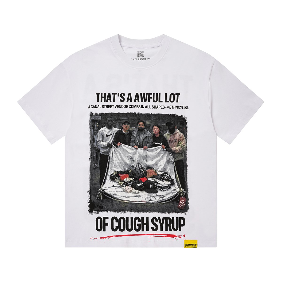 THAT'S A AWFUL LOT OF COUGH SYRUP Photo Graphic Short-Sleeve T-Shirt ¡ª front