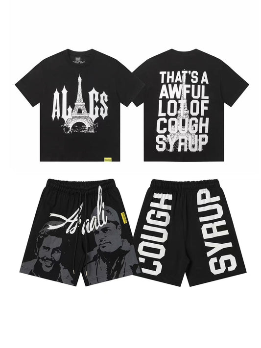THAT'S A AWFUL LOT OF COUGH SYRUP Paris Eiffel Graphic Short-Sleeve Set ¡ª front