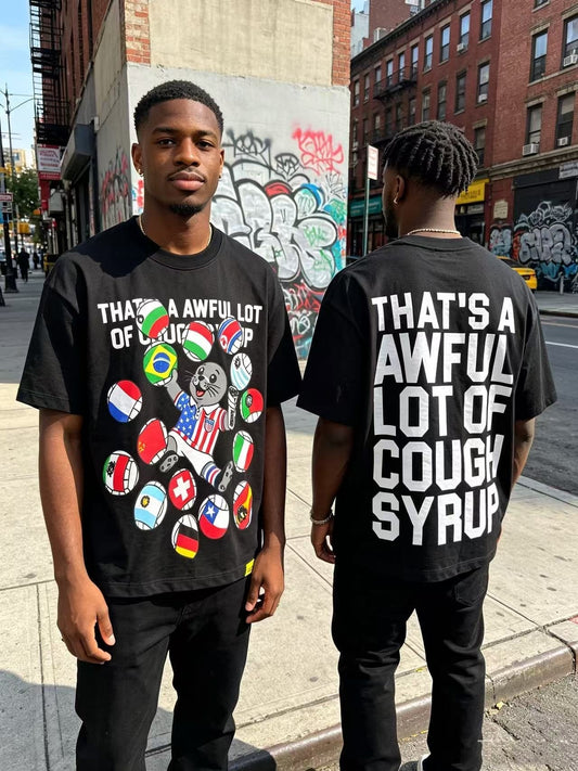 THAT'S A AWFUL LOT OF COUGH SYRUP Bear Graphic T-Shirt ¡ª hero